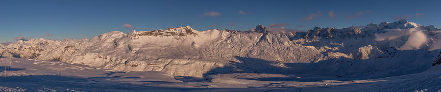 The Setting Sun Illuminates The Alpine Panorama Photograph