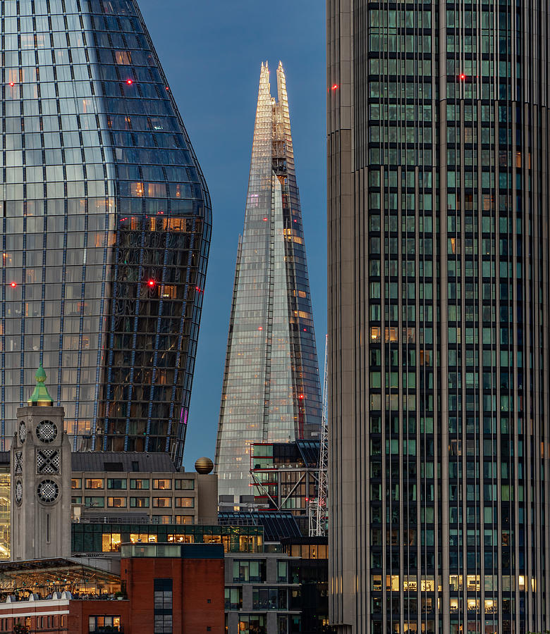 The Shard In London, England, Seen At Blue Hour. Photograph By George ...