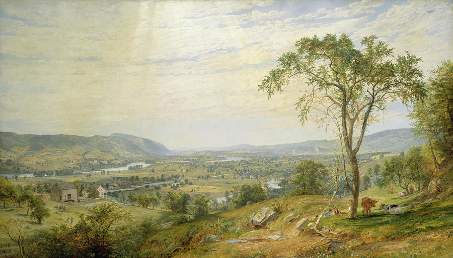 The Valley of Wyoming. #4 Painting by Jasper Francis Cropsey