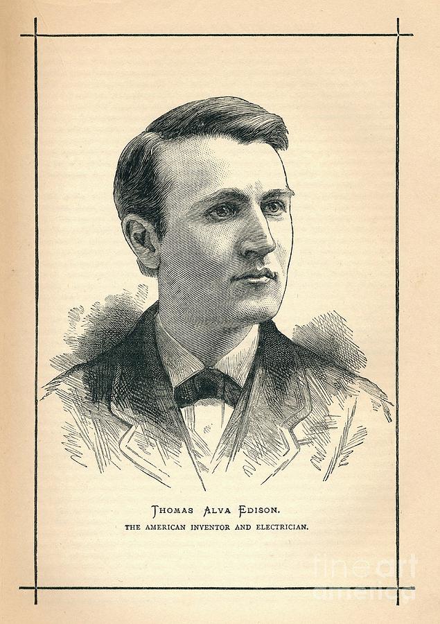 Thomas Alva Edison, American Inventor #4 Drawing by Print Collector