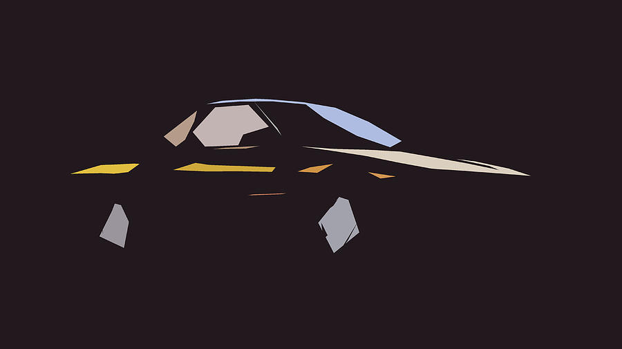 Toyota MR2 Abstract Design #4 Digital Art by CarsToon Concept