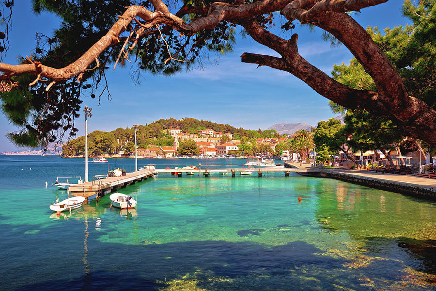 Turquoise waterfront of Cavtat view #4 Photograph by Brch Photography