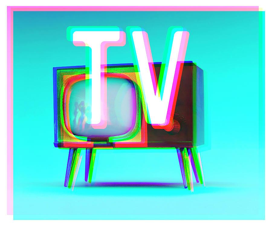 Vintage Drawing - TV #4 by CSA Images