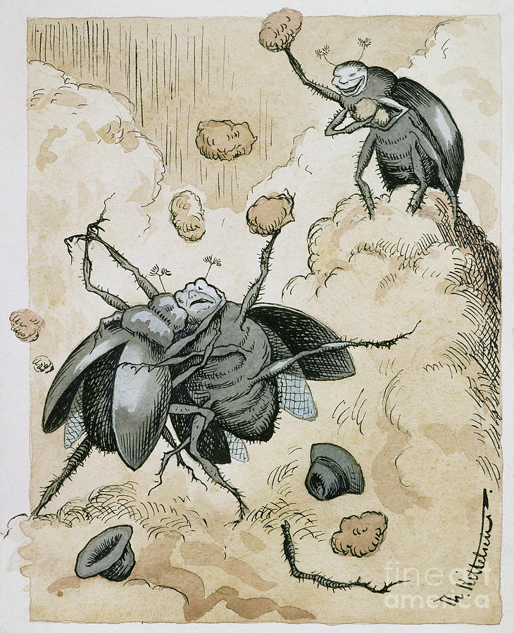 Insects Painting - Untitled, 1893 Watercolor On Paper by Theodor Kittelsen