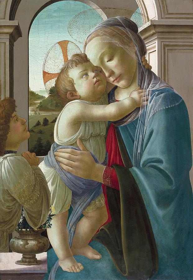 Madonna Painting - Virgin And Child With An Angel by Sandro Botticelli