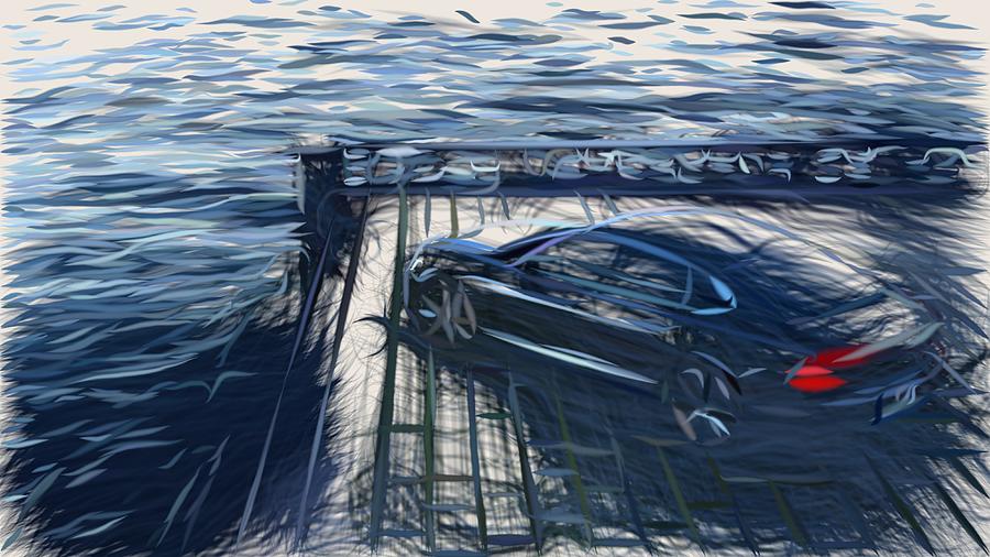 Volvo S90 Drawing #5 Digital Art by CarsToon Concept