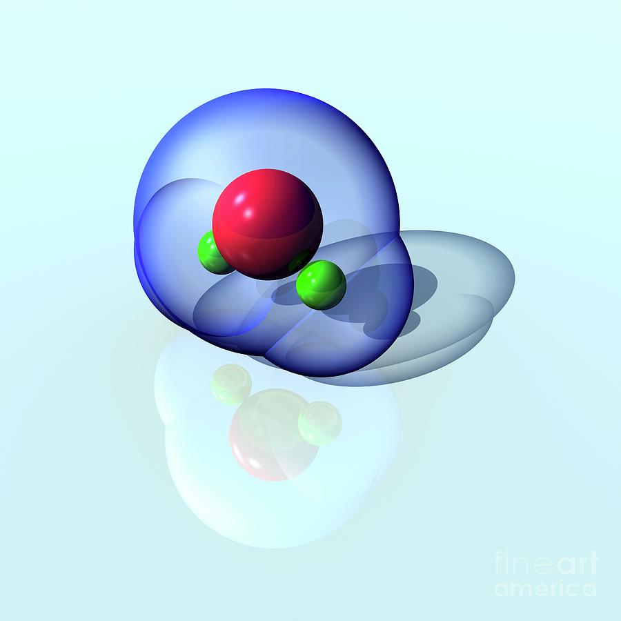 Water Molecule #4 Photograph by Russell Kightley/science Photo Library