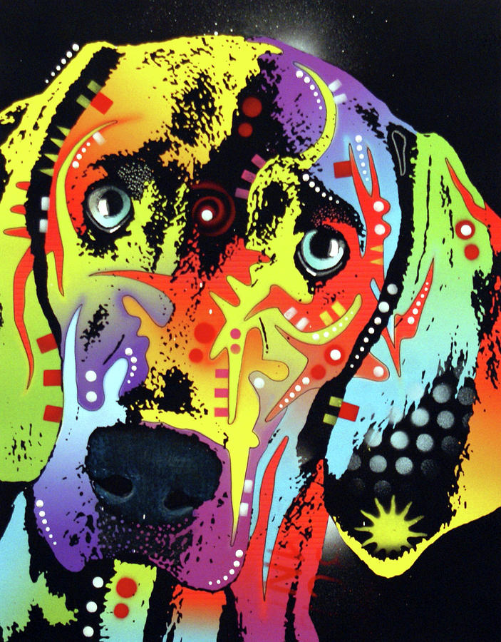 Animal Mixed Media - Weimaraner #4 by Dean Russo