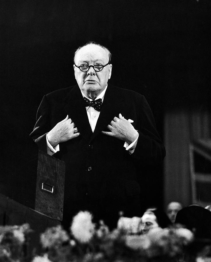 1953 Photograph - Winston Churchill #4 by Carl Mydans