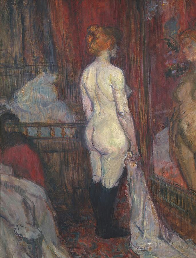 Woman Painting - Woman Before A Mirror by Henri De Toulouse-lautrec