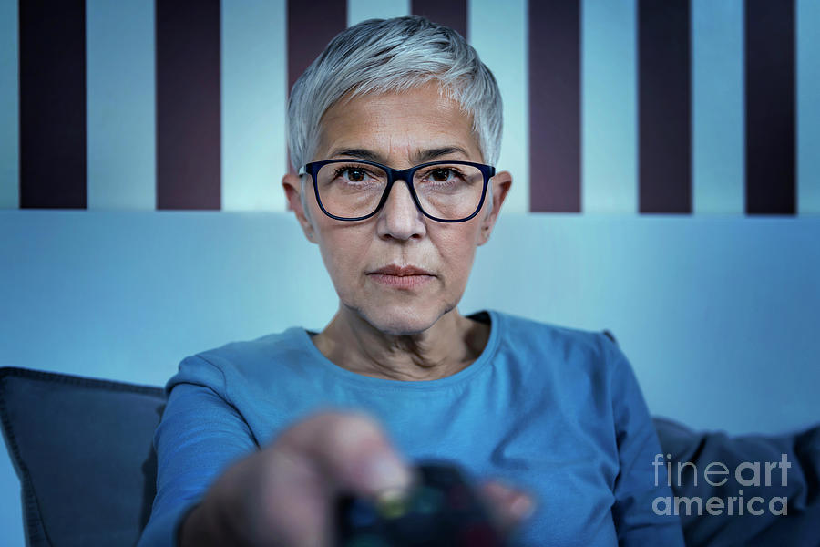 Woman With Insomnia Watching Television #4 Photograph by Science Photo Library Woman With Insomnia Watching Television #4 Photograph by Science Photo Library
