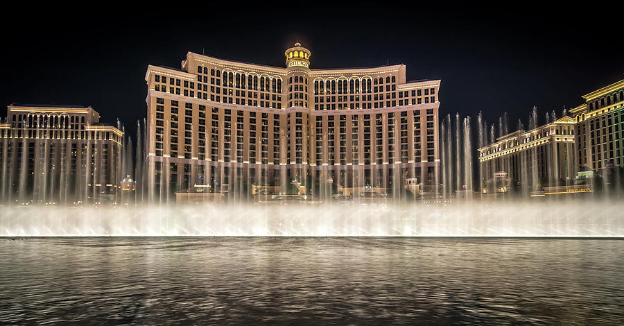 World Famous Fountain Water Show In Las Vegas Nevada #4 Photograph by Alex Grichenko