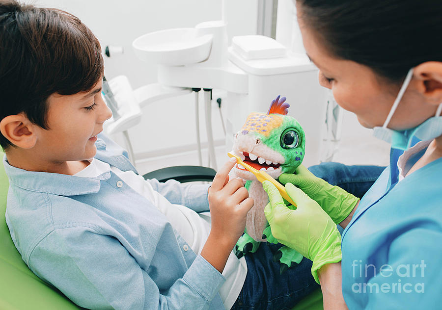 Young Boy And Dentist #4 Photograph by Peakstock / Science Photo Library