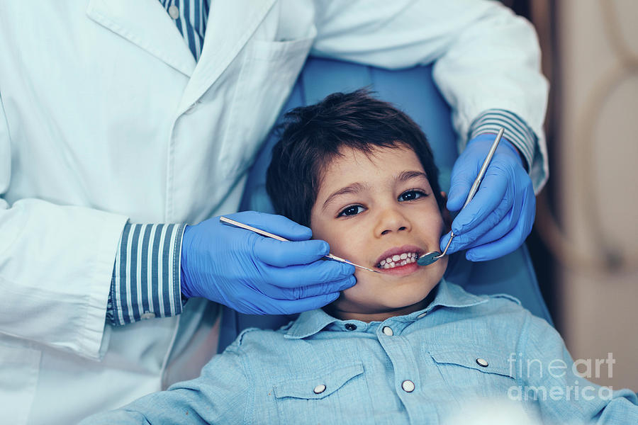 Young Boy Having Dental Check-up #4 Photograph by Microgen Images/science Photo Library