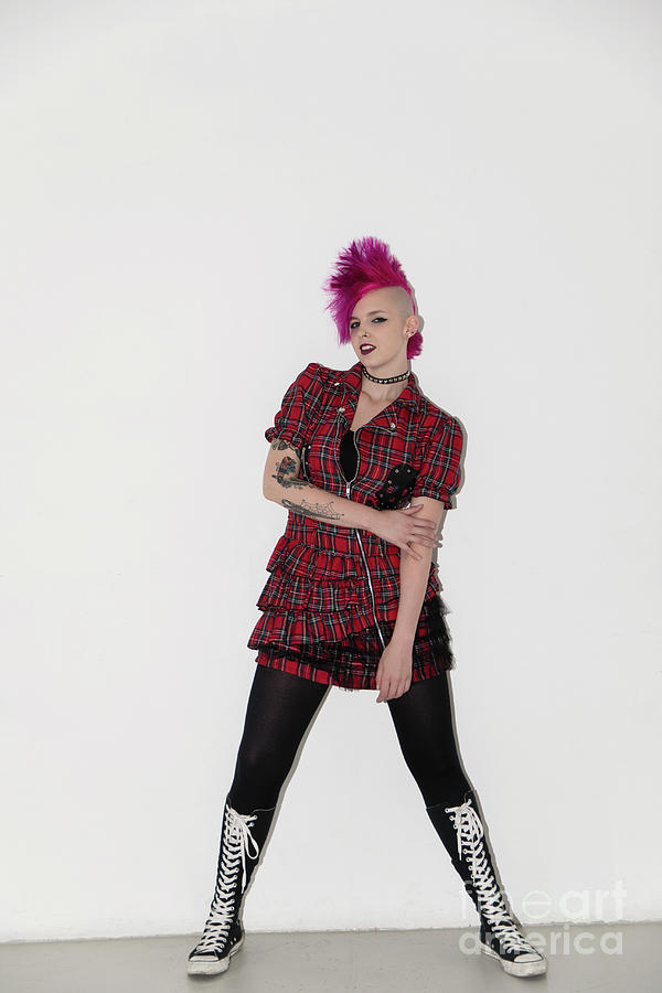 Alternative Lifestyle Photograph - Young Woman With Pink Mohawk 4 by Caia Image/science Photo Library Alternative Lifestyle Photograph - Young Woman With Pink Mohawk 4 by Caia Image/science Photo Library