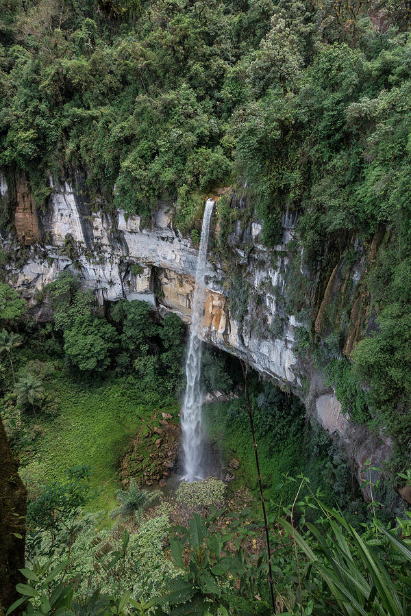 Yumbilla Falls Near The Town Of Cuispes, Northern Peruvian Region Of ...