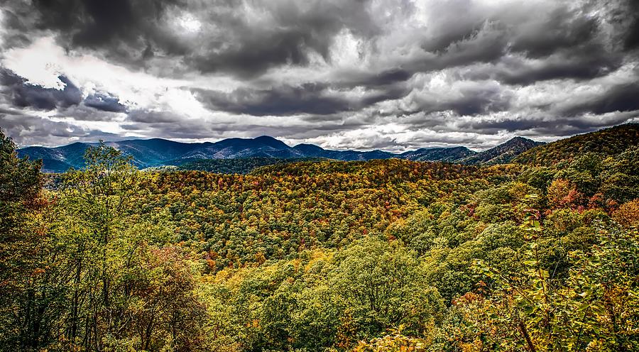 Blue Ridge And Smoky Mountains Changing Color In Fall Photograph