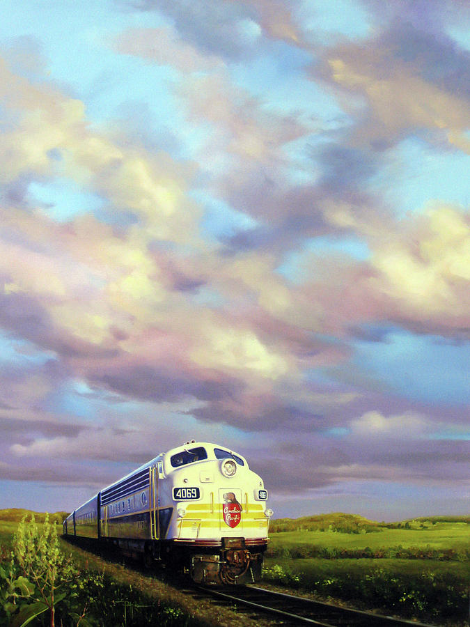 Train Painting - 4069 by Dianna Ponting Train Painting - 4069 by Dianna Ponting