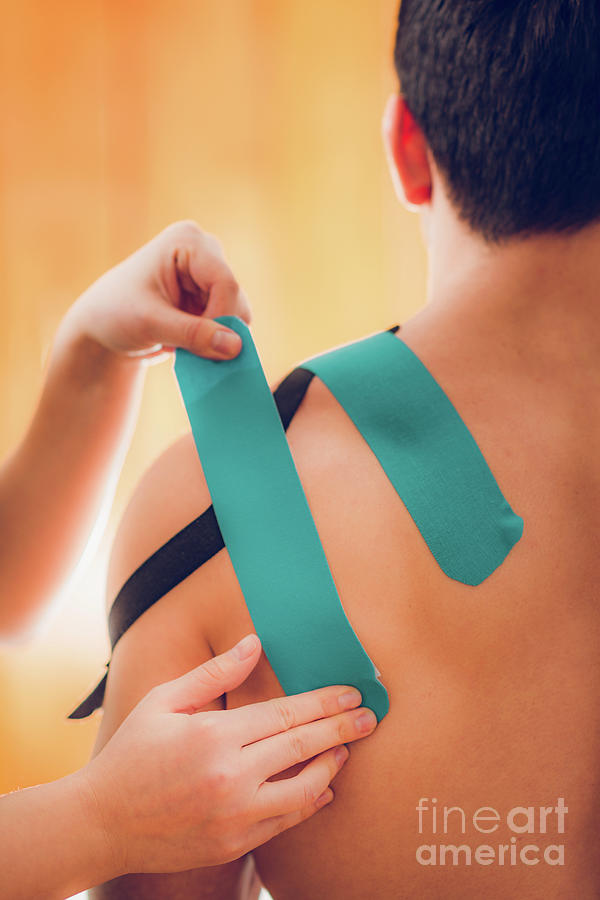 Kinesio Tape Application Photograph by Microgen Images/science Photo