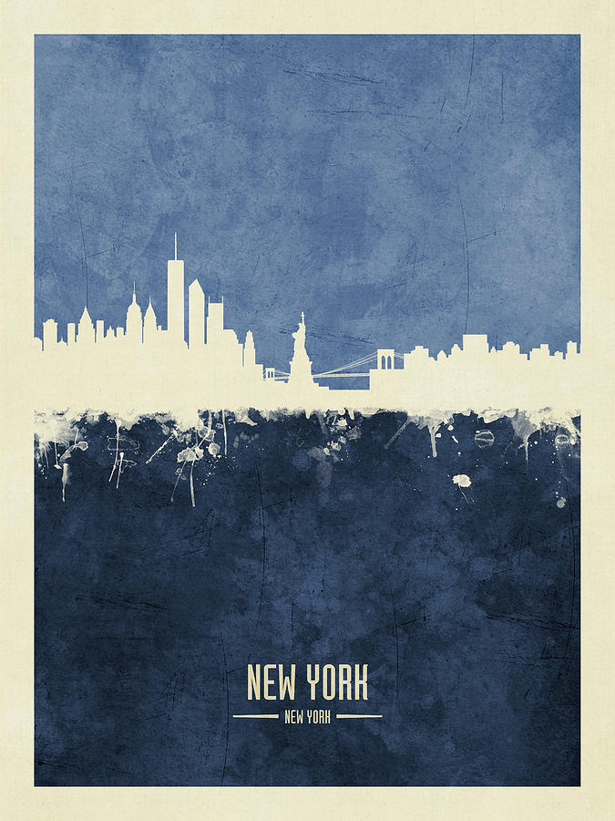New York Skyline #41 Digital Art by Michael Tompsett