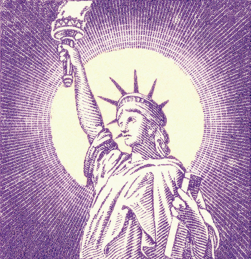 New York City Drawing - Statue of Liberty #41 by CSA Images