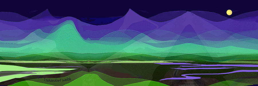 415 B - Peace in the valley Digital Art by Irmgard Schoendorf Welch