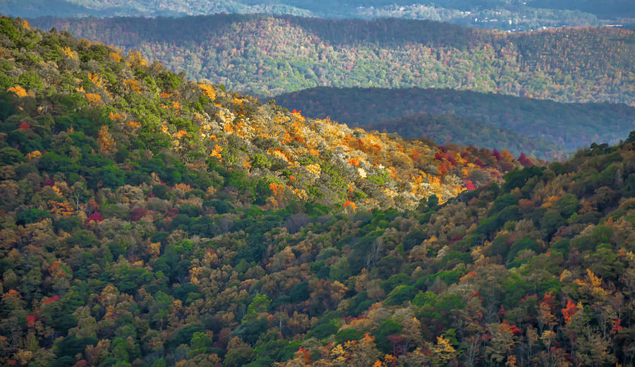 Blue Ridge And Smoky Mountains Changing Color In Fall #42 Photograph by Alex Grichenko