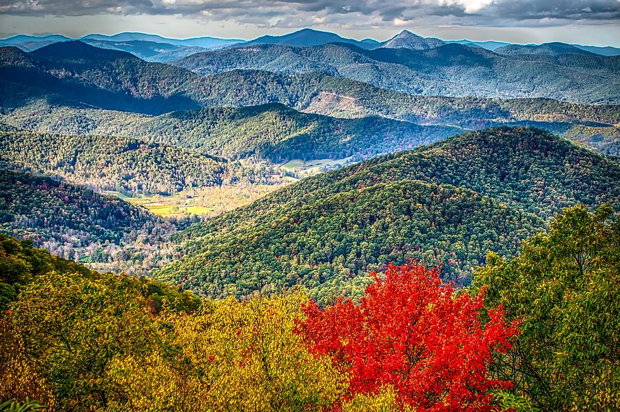 Blue Ridge And Smoky Mountains Changing Color In Fall #43 Photograph by Alex Grichenko