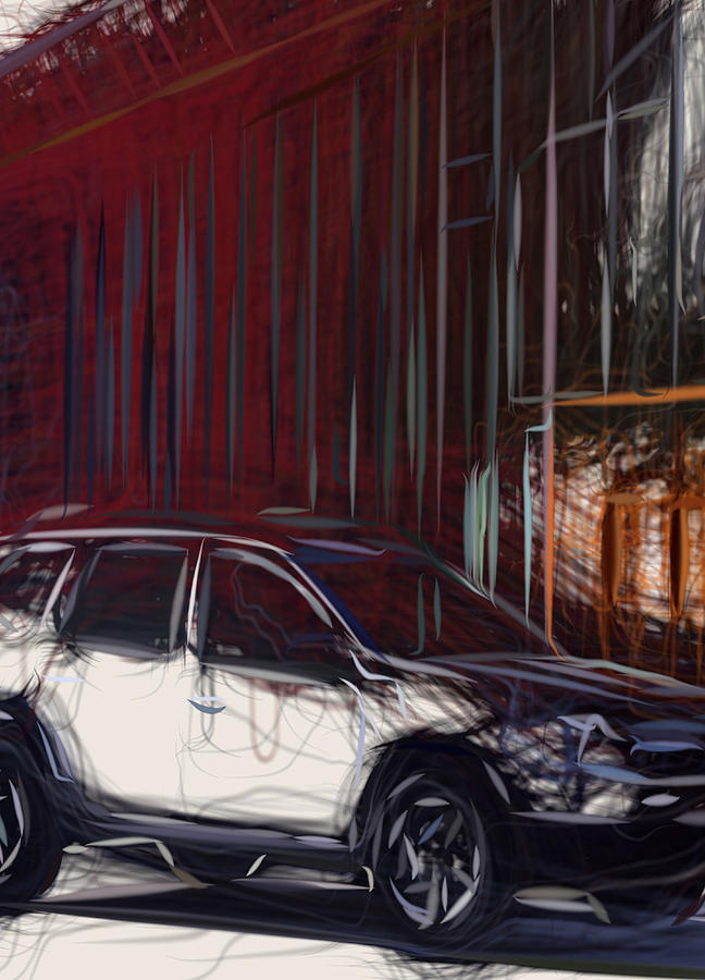 Dacia Duster Drawing Digital Art by CarsToon Concept