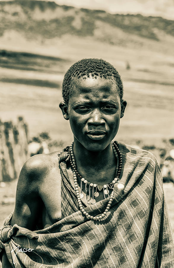 4300 Portrait Young Maasai Ngorongoro Tanzania Photograph by Amyn Nasser Neptune Gallery