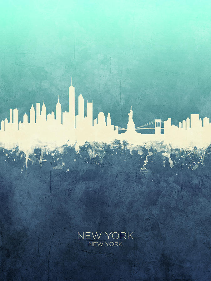 New York Skyline #45 Digital Art by Michael Tompsett