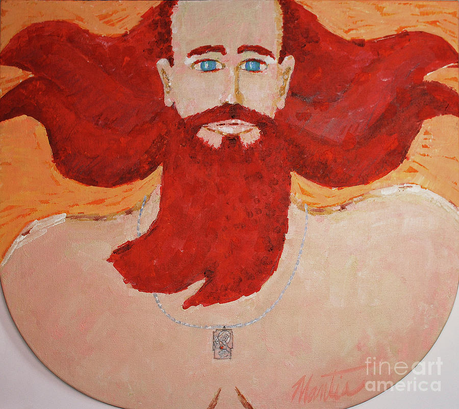 Man Painting - 45yr Old Shaped Painting    by Art Mantia