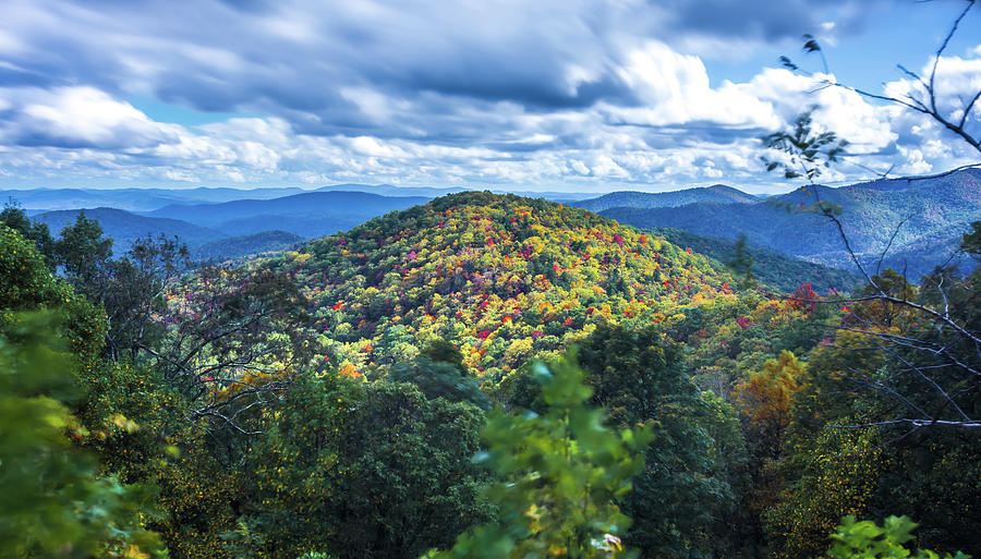 Blue Ridge And Smoky Mountains Changing Color In Fall #46 Photograph by Alex Grichenko