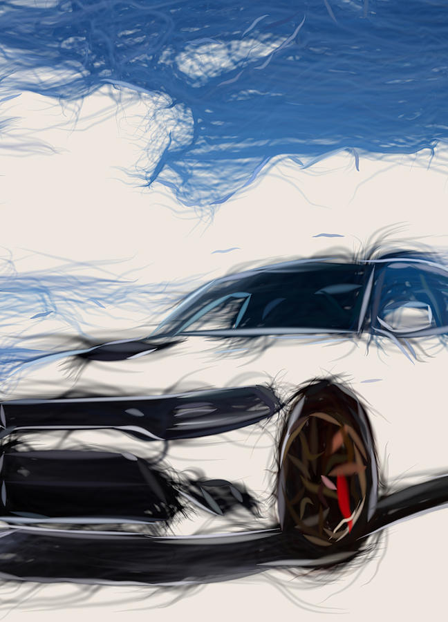 Dodge Charger Srt Hellcat Drawing Digital Art by CarsToon Concept ...