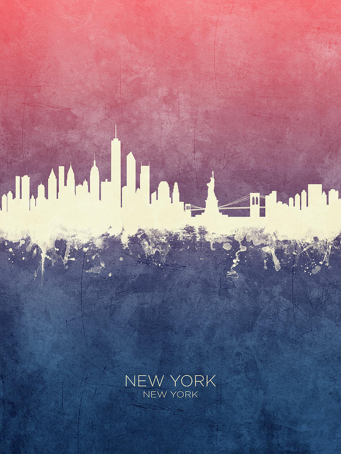 New York Skyline #46 Digital Art by Michael Tompsett