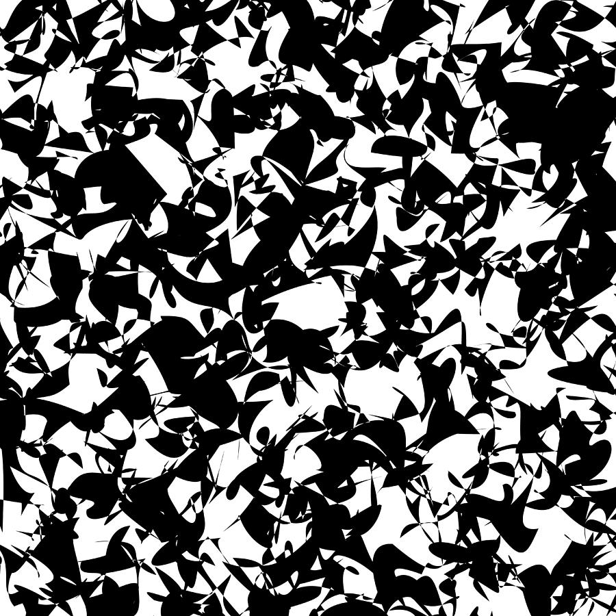 Black and White Pattern Painting by Black Gryphon - Fine Art America