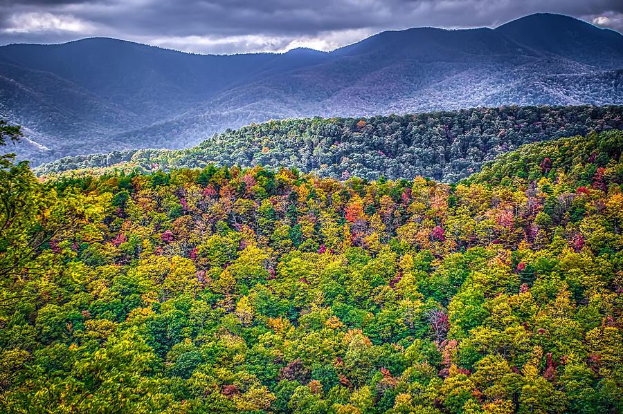 Blue Ridge And Smoky Mountains Changing Color In Fall #47 Photograph by Alex Grichenko