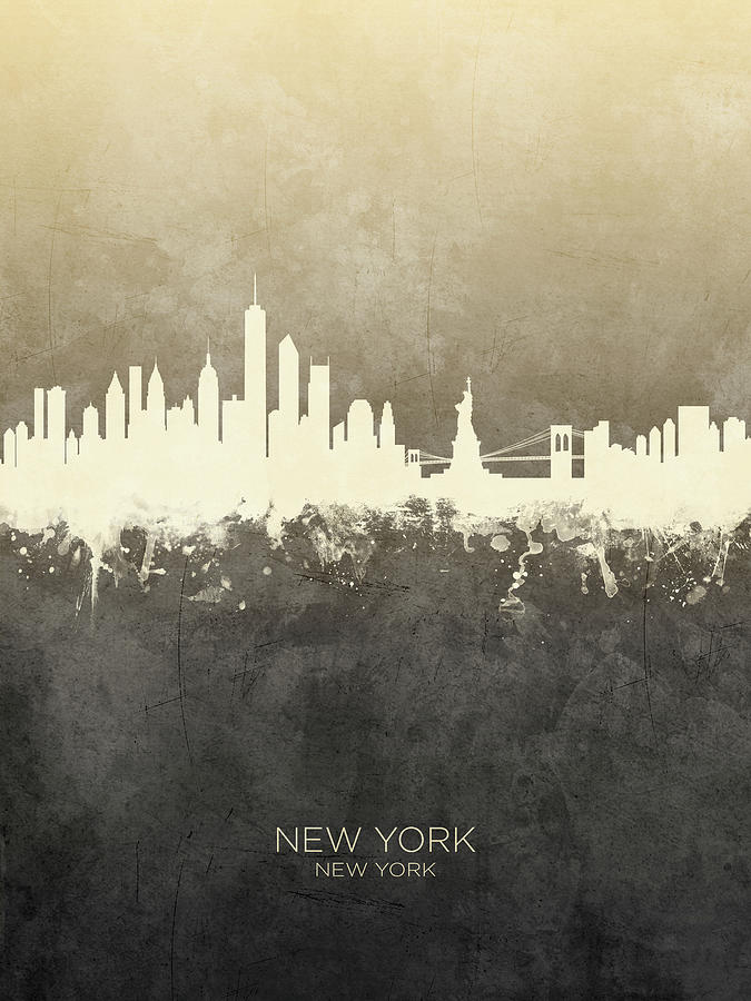 New York Skyline #47 Digital Art by Michael Tompsett