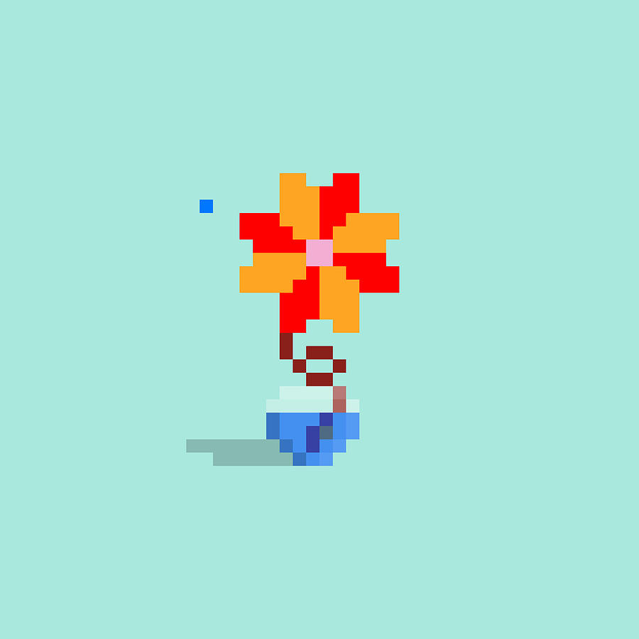 #475 Antoinette - Pixel.Flowers Digital Art by Roscoe Hart and Adam Oriti