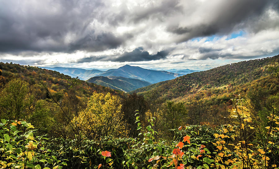 Blue Ridge And Smoky Mountains Changing Color In Fall #48 Photograph by Alex Grichenko