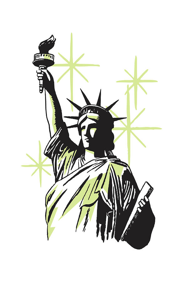Fourth Of July Drawing - Statue of Liberty #48 by CSA Images