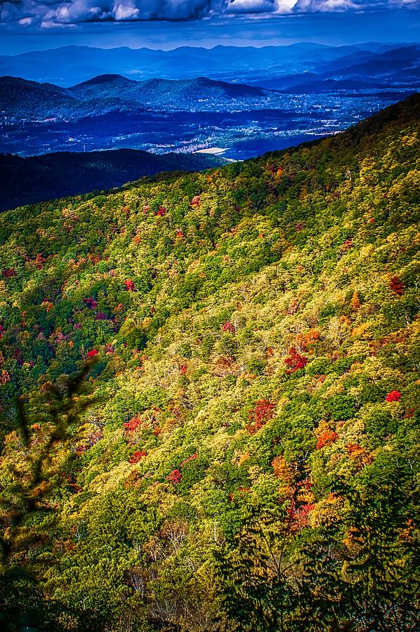Blue Ridge And Smoky Mountains Changing Color In Fall #49 Photograph by Alex Grichenko