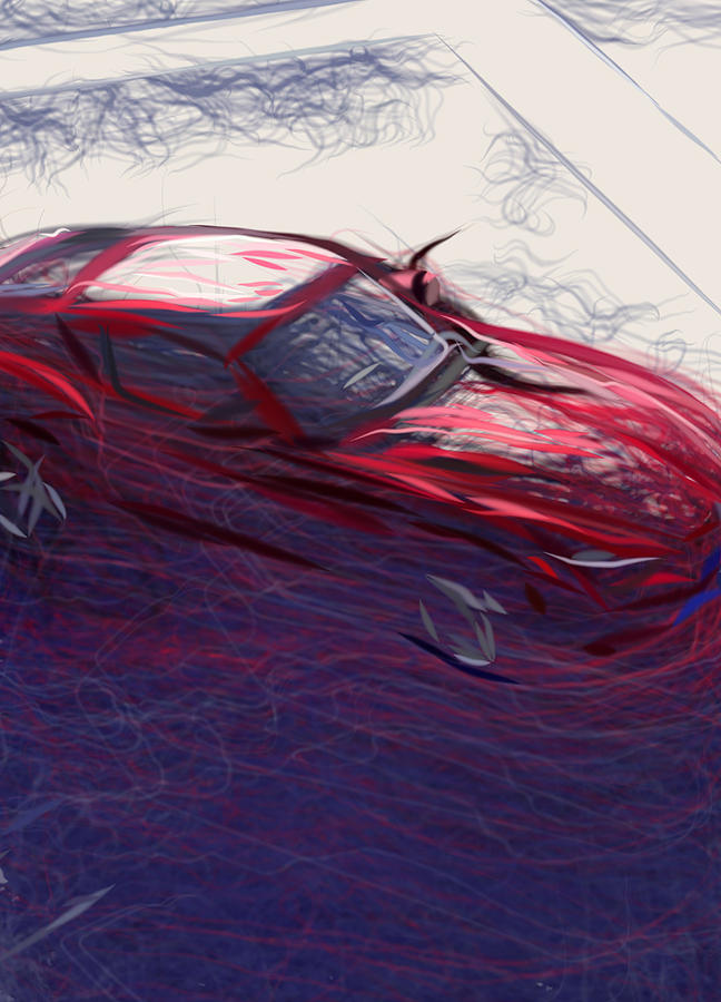 Bmw Z4 Drawing #49 Digital Art by CarsToon Concept