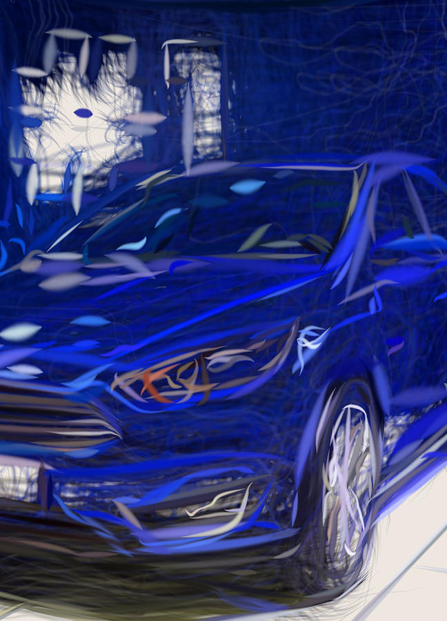 Ford Focus Drawing Digital Art by CarsToon Concept - Fine Art America