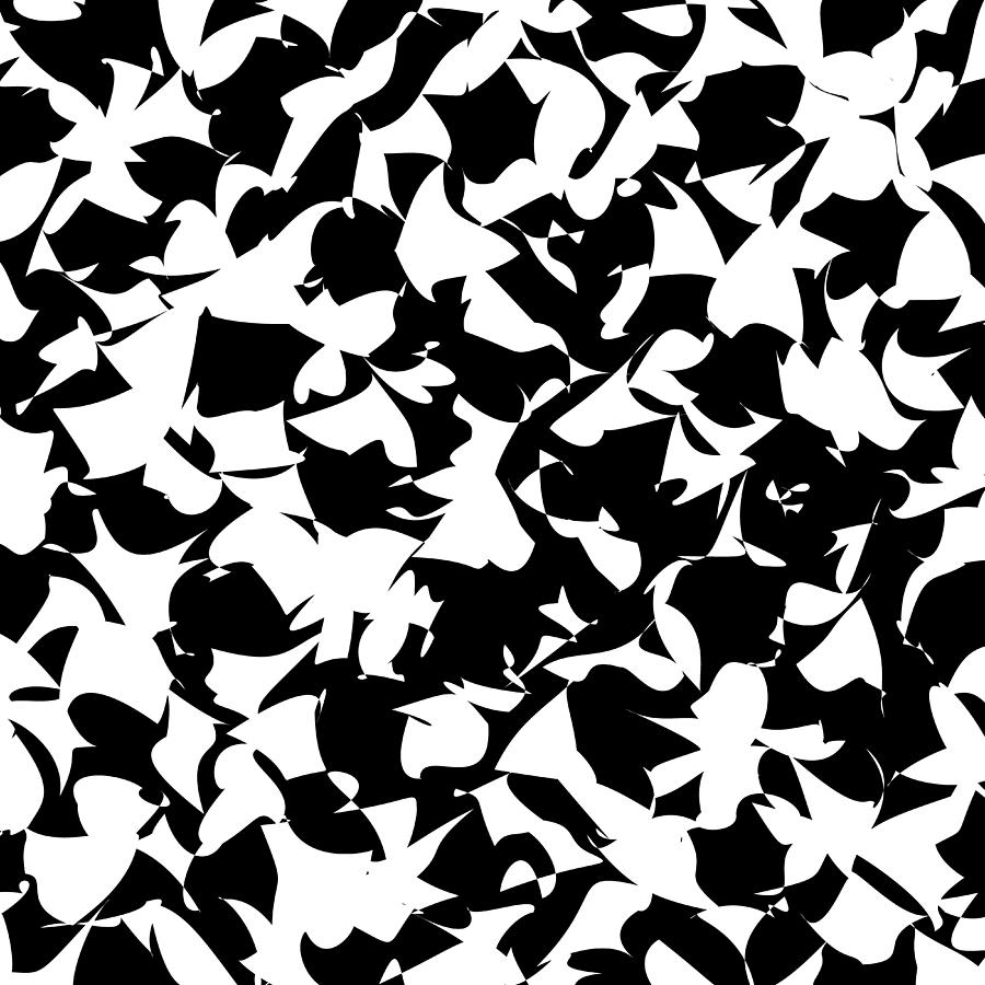 White and Black Pattern Painting by Black Gryphon - Fine Art America