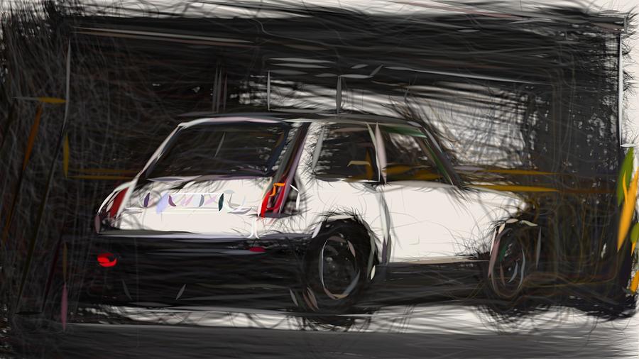 1984 Renault 5 Turbo Draw Digital Art By Carstoon Concept