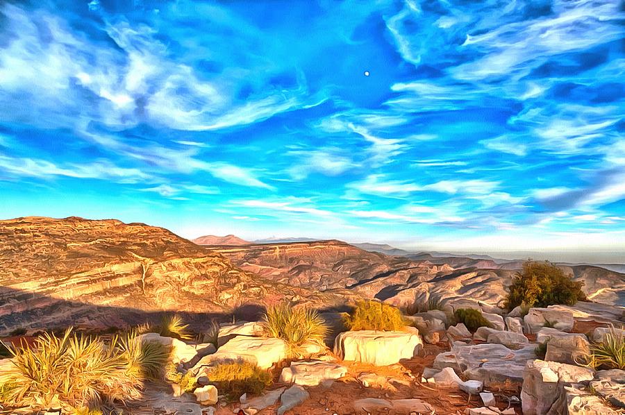 Tree Digital Art - A beautiful landscape in the mountains of Morocco near Agadir #5 by Gina Koch