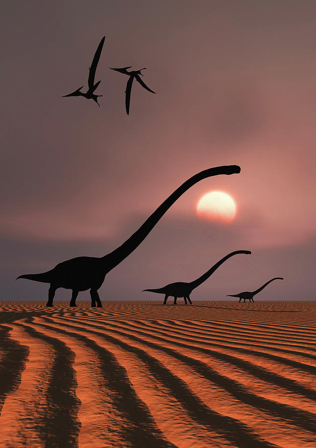 A Herd Of Omeisaurus Dinosaurs #5 Photograph by Mark Stevenson