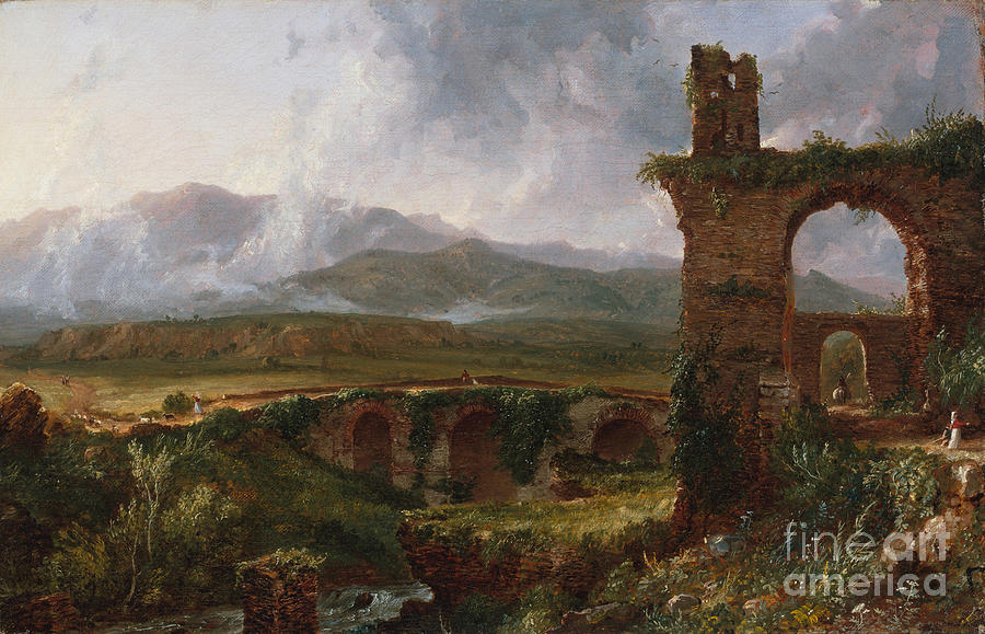 Thomas Cole Painting - A View Near Tivoli by Thomas Cole