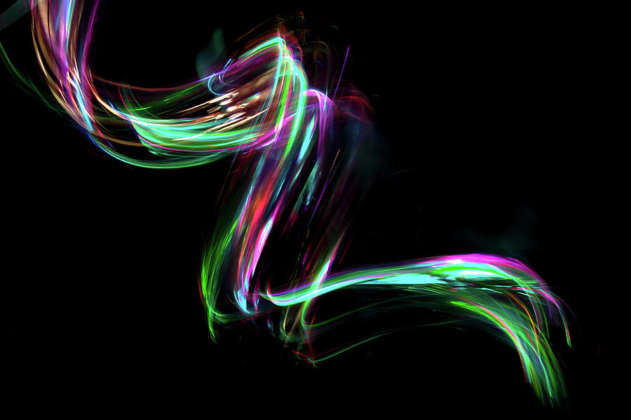 Abstract Coloured Light Energy Motion #5 Photograph by John Rensten